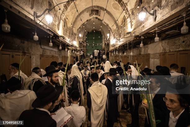 Activist Jewish settlers storm Al-Aqsa Mosque on 5th day of Sukkot holiday through Bab al-Qattanin , in Old City of eastern Jerusalem, on October 04,...