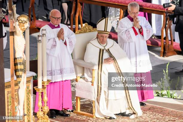 Pope Francis presides at Holy Mass with the new Cardinals and the College of Cardinals for the opening of the General Ordinary Assembly of the Synod...