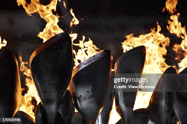 Abstract view, Olympic Cauldron, Art Installation, Europe, United Kingdom Heatherwick Studio.