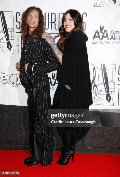 Steven Tyler and Mia Tyler attend the Songwriters Hall of Fame 2013 Gala at the Marriott Marquis Hotel on June 13, 2013 in New York City.