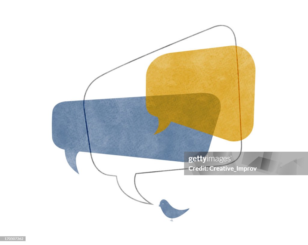 Three Overlapping Speech Bubbles