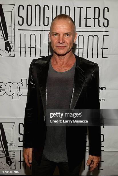 Sting attends the Songwriters Hall of Fame 44th Annual Induction and Awards Dinner at the New York Marriott Marquis on June 13, 2013 in New York City.