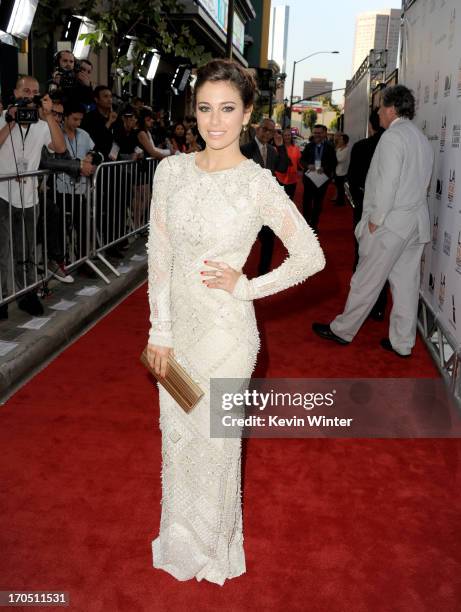 Actress Blanca Suarez arrives at the premiere of Sony Pictures Classics "I'm So Excited!" during the 2013 Los Angeles Film Festival at Regal Cinemas...