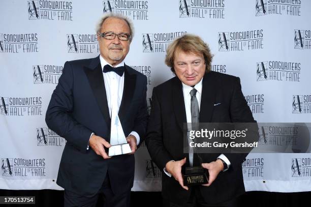 Mick Jones and Lou Gramm of Foreigner attends the Songwriters Hall of Fame 44th Annual Induction and Awards Dinner at the New York Marriott Marquis...