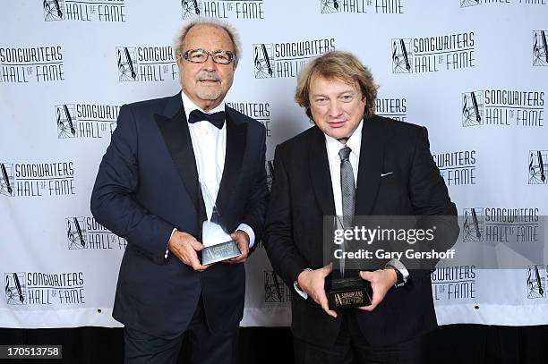 Mick Jones and Lou Gramm of Foreigner attends the Songwriters Hall of Fame 44th Annual Induction and Awards Dinner at the New York Marriott Marquis...