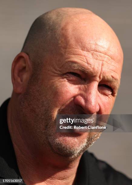 Magpies CEO Craig Kelly looks on during a Collingwood Magpies AFL training session at AIA Centre on September 28, 2023 in Melbourne, Australia.