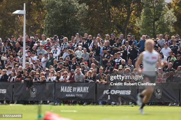 General view during a Collingwood Magpies AFL training session at AIA Centre on September 28, 2023 in Melbourne, Australia.