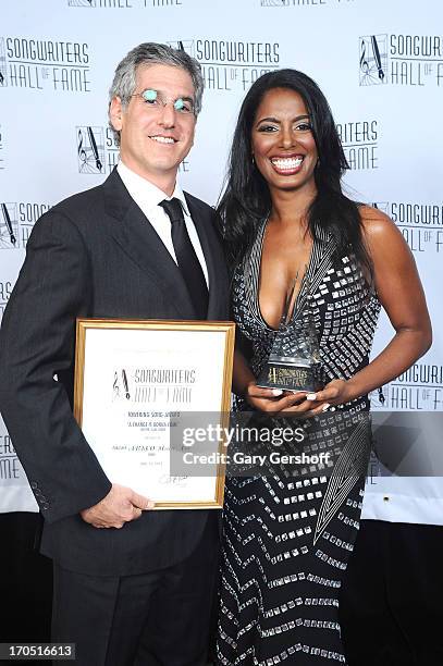 Jody Klein and Nicole Cook Johnson attend the Songwriters Hall of Fame 44th Annual Induction and Awards Dinner at the New York Marriott Marquis on...