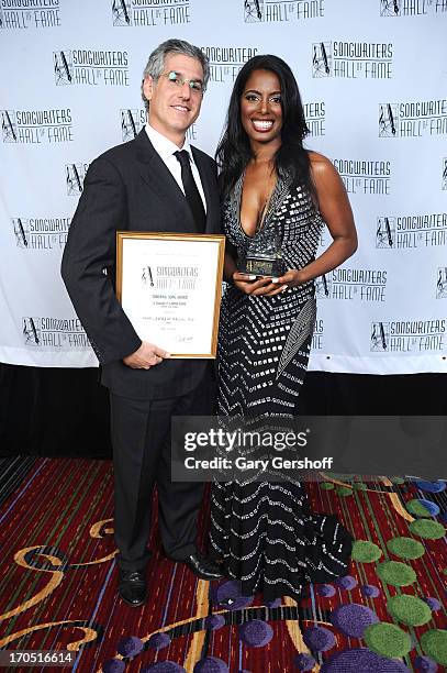 Jody Klein and Nicole Cook Johnson attend the Songwriters Hall of Fame 44th Annual Induction and Awards Dinner at the New York Marriott Marquis on...