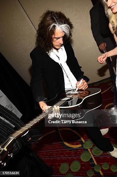 Joe Perry of Aerosmith attend the Songwriters Hall of Fame 44th Annual Induction and Awards Dinner at the New York Marriott Marquis on June 13, 2013...