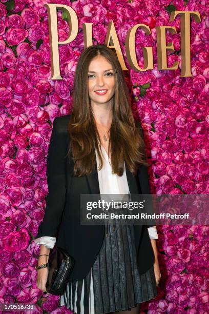 Annabelle Belmondo attends the Piaget Rose Day Private Event in Orangerie Ephemere at Jardin des Tuileries on June 13, 2013 in Paris, France.