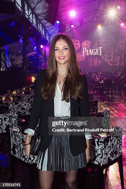 Annabelle Belmondo attends the Piaget Rose Day Private Event in Orangerie Ephemere at Jardin des Tuileries on June 13, 2013 in Paris, France.