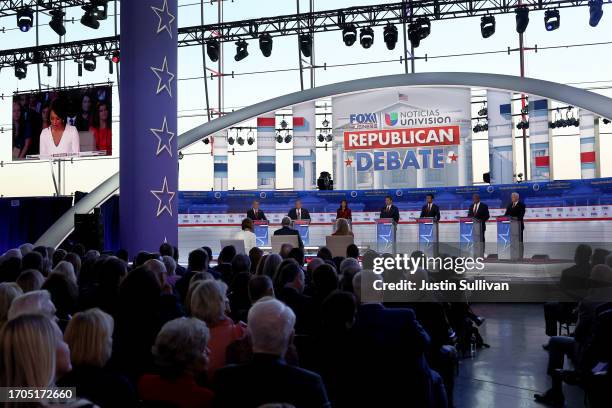 Republican presidential candidates , North Dakota Gov. Doug Burgum, former New Jersey Gov. Chris Christie, former U.N. Ambassador Nikki Haley,...