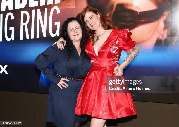 Kate Barry and Erin Lee Carr attend the New York premiere of "The Ringleader: The Case Of The Bling Ring" at Hudson Yards on September 27, 2023 in...
