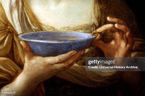 Oil Painting by Guido Reni 1575 Portrait of a Woman , perhaps Artemisia or Lady with a Lapis Lazuli Bowl 1638 - 1639