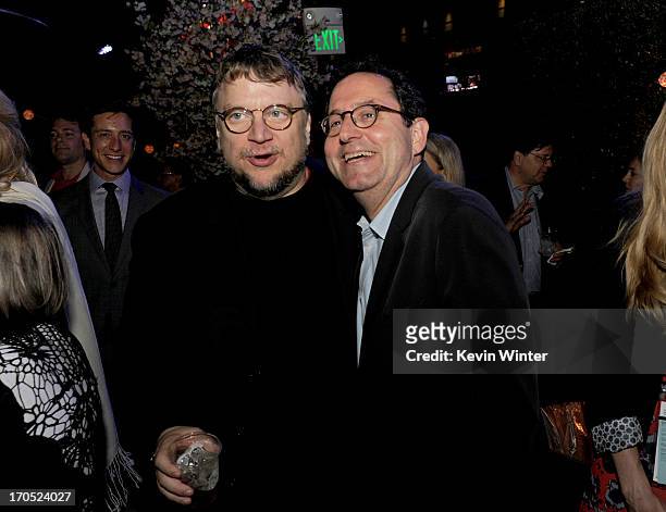 Director Guillermo del Toro and Sony Pictures Co-Founder and Co-President Michael Barker attend the premiere of Sony Pictures Classics "I'm So...