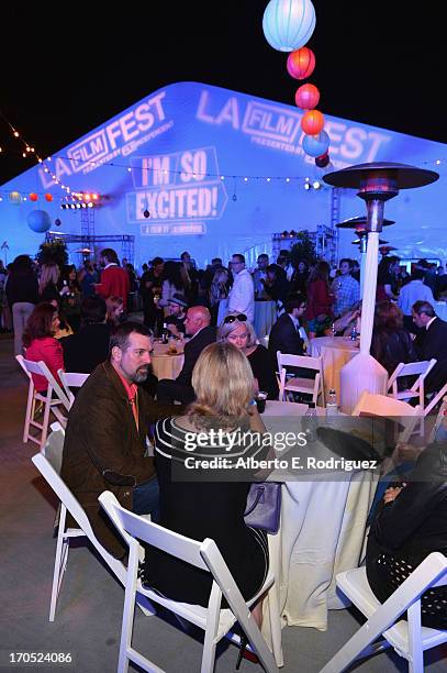 General view of atmosphere at the after party for the 2013 Los Angeles Film Festival Opening Night Gala Premiere of "I'm So Excited" at Regal Cinemas...