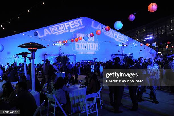 General view of the atmosphere is seend during the premiere of Sony Pictures Classics "I'm So Excited!" after party during the 2013 Los Angeles Film...