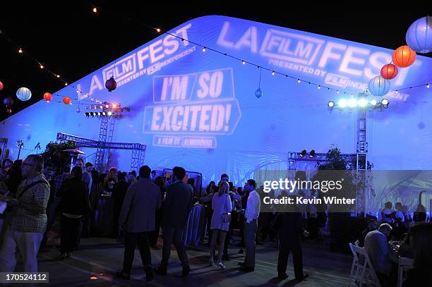 General view of the atmosphere is seend during the premiere of Sony Pictures Classics "I'm So Excited!" after party during the 2013 Los Angeles Film...