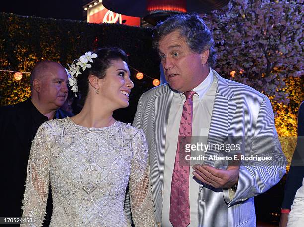 Actress Blanca Suarez and Sony Pictures Co-Founder and Co-President Tom Bernard attend the after party for the 2013 Los Angeles Film Festival Opening...