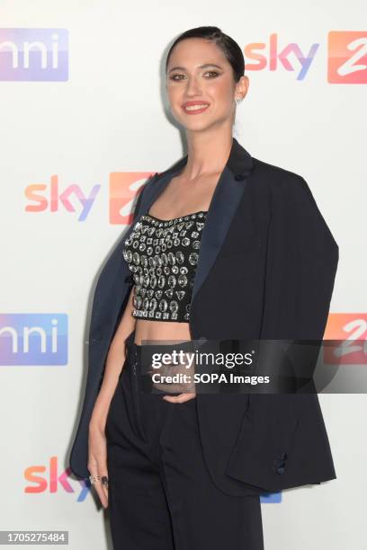 Lodovica Comello attends the photocall of the event Sky 20 anni at Terme di Diocleziano.