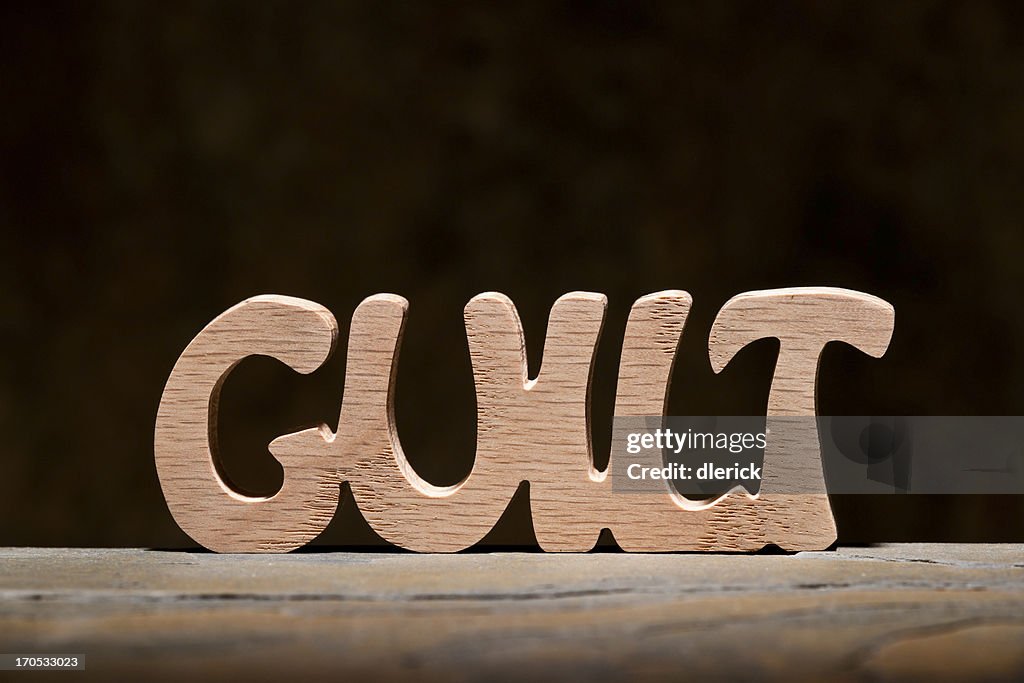 Guilt: Letters Handcut from Wood