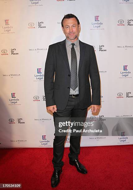 Actor Grant Bowler attends the West Coast Liberty Awards celebrating Lambda Legal's 40th anniversary at The London Hotel on June 13, 2013 in West...