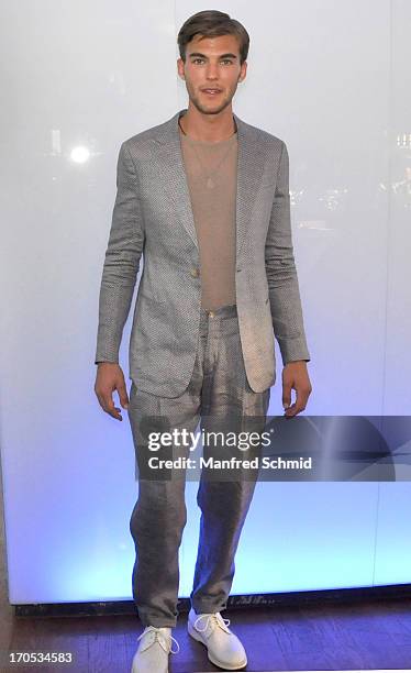 Patrick Kafka poses for a photograph during the Vienna Fashion Night on June 12, 2013 in Vienna, Austria.