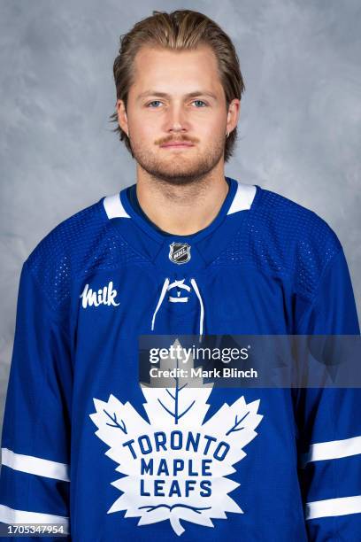 William Nylander of the Toronto Maple Leafs poses for his official headshot for the 2023-2024 at the Ford Performance Centre on September 20, 2023 in...