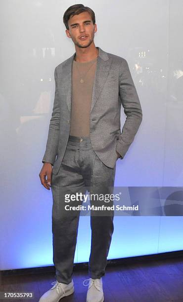 Patrick Kafka poses for a photograph during the Vienna Fashion Night on June 12, 2013 in Vienna, Austria.