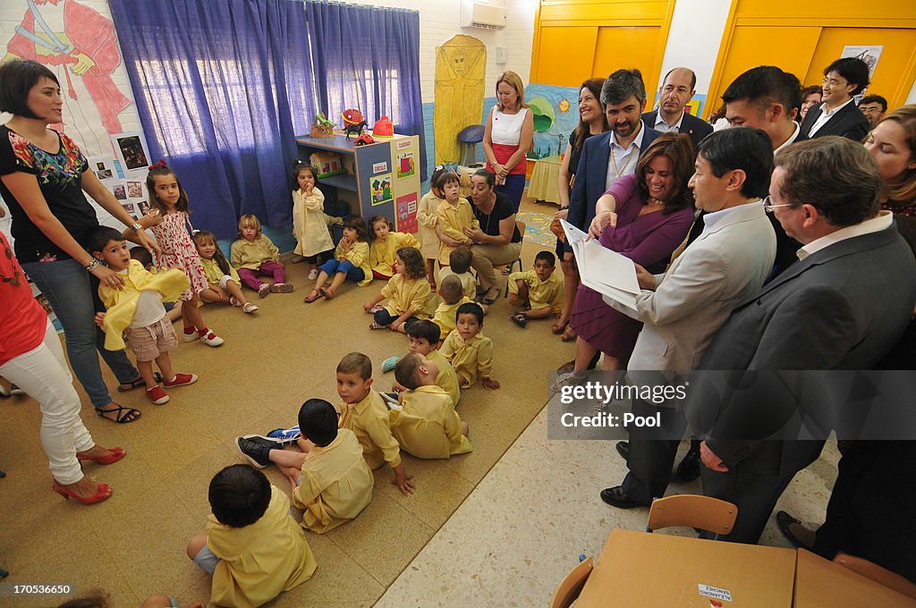 Crown Prince Naruhito Visits Seville