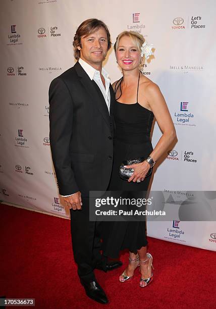 Actors Grant Show and Katherine LaNasa attend the West Coast Liberty Awards celebrating Lambda Legal's 40th anniversary at The London Hotel on June...