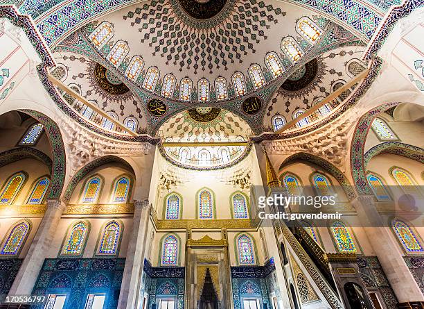 mesquita de kocatepe interior - ankara turkey - fotografias e filmes do acervo