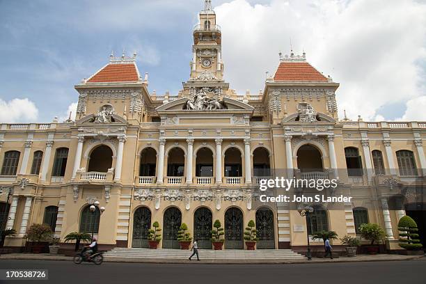 Ho Chi Minh City Hall was built in 1902-1908 in a French colonial style for the then city of Saigon and called Hotel de Ville de Saigon - It was...