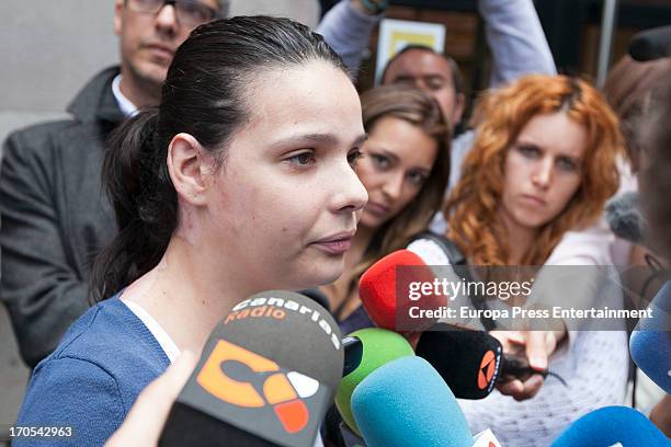 Tenerife Carnival Queen Saida Prieto attends court on June 13, 2013 in Santa Cruz de Tenerife, Spain. The 25 years-old girl, aspiring as carnival...