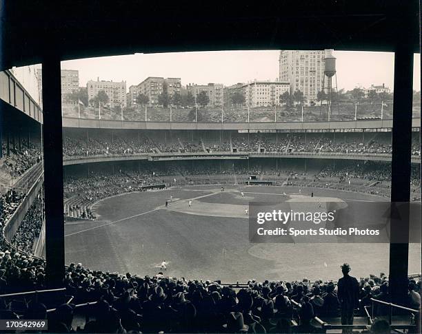 The Polo Grounds, site of the first two games of the 1933 World Series between the New York Giants and the Washington Senators, photographed on...