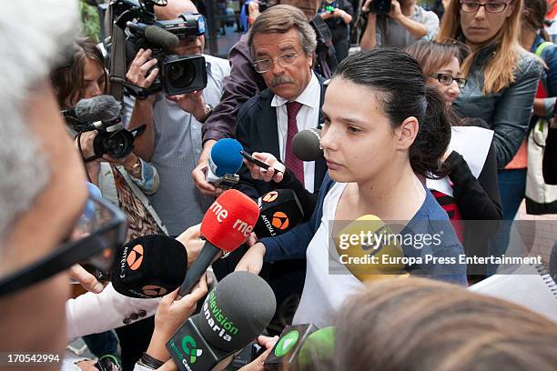 Tenerife Carnival Queen Saida Prieto attends court on June 13, 2013 in Santa Cruz de Tenerife, Spain. The 25 years-old girl, aspiring as carnival...