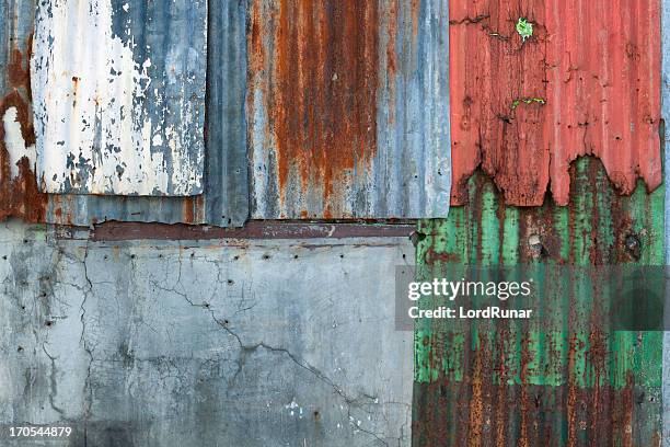 urban corrugated iron wall - corrugated metal 個照片及圖片檔