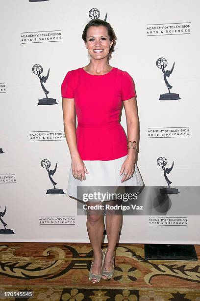 Actress Melissa Claire Egan arrives at the 40th Annual Daytime Emmy Nominees Cocktail Reception at Montage Beverly Hills on June 13, 2013 in Beverly...