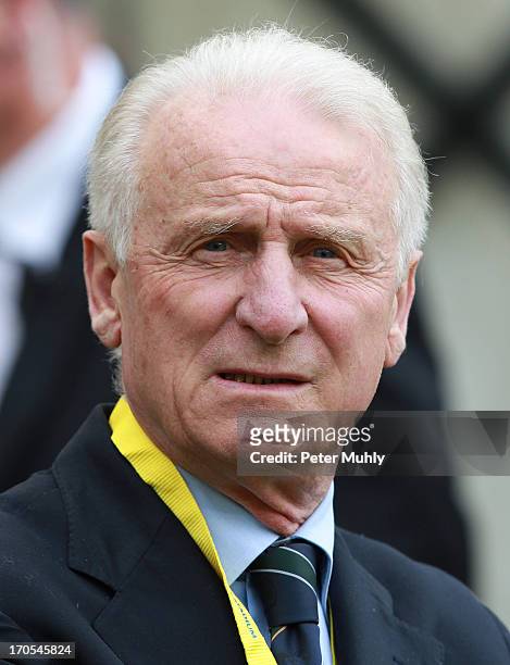 Republic of Ireland's Manager Giovanni Trapattoni before the start of the match with Georgia during a International friendly match between the...