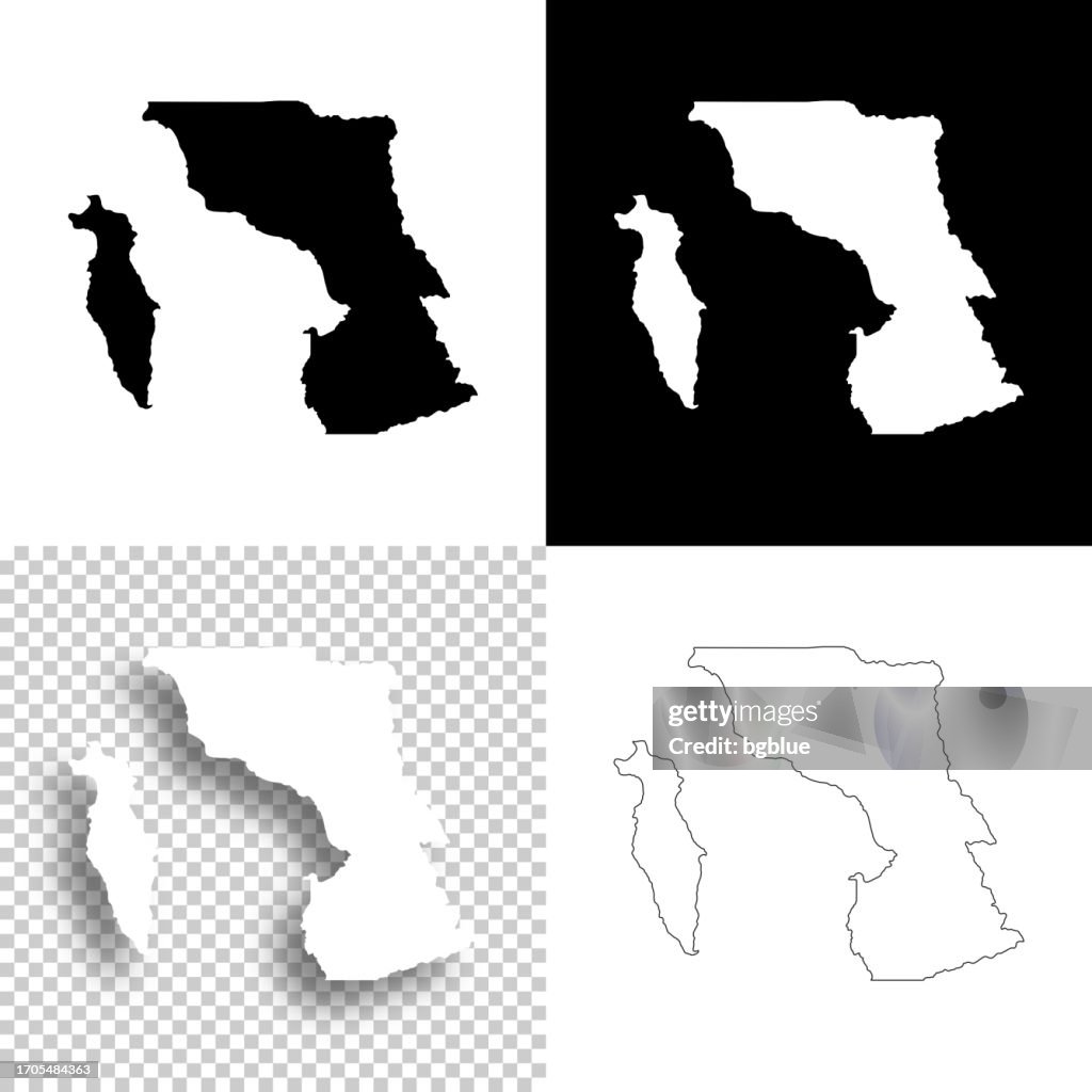 Davis County, Utah. Maps for design. Blank, white and black backgrounds