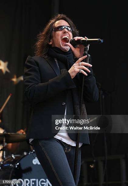 Kelly Hansen of Foreigner performs at "FOX & Friends" All American Concert Series outside of FOX Studios on June 14, 2013 in New York City.