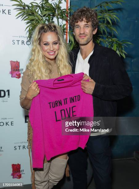 Kimberly Wyatt and Max Rogers attend the launch of the FUND x Style For Stroke Foundation's 'Jumpers For Joy!' Collection at The Little Scarlett Door...