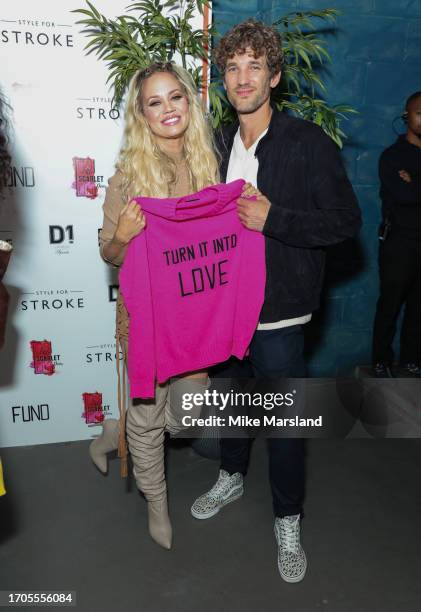 Kimberly Wyatt and Max Rogers attend the launch of the FUND x Style For Stroke Foundation's 'Jumpers For Joy!' Collection at The Little Scarlett Door...