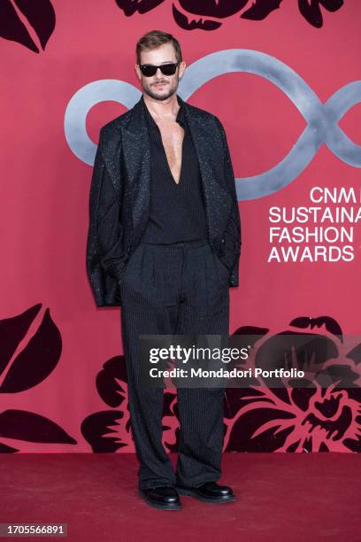 Italian creative director and influencer Paolo Stella at Milan Fashion Week Women's Collection SS 2024. CNMI Sustainable Fashion Awards 2023. Milan ,...