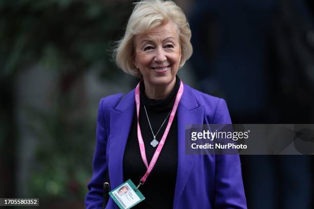 Andrea Leadsom on the final day of the Conservative Party Conference at Manchester Central Convention Complex, Manchester on Wednesday 4th October...