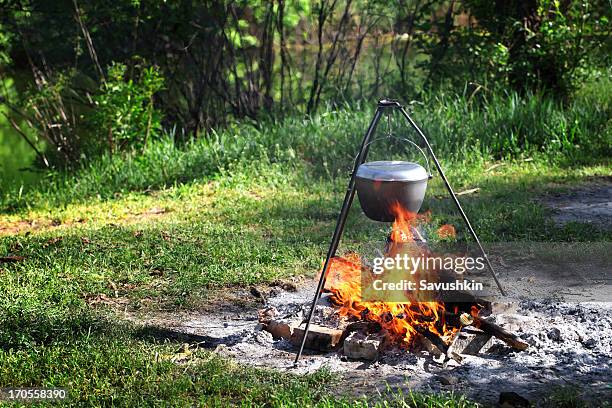 kettle - boy scout camping stock pictures, royalty-free photos & images