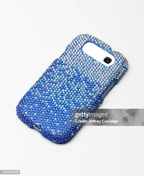 rhinestone smart phone case - rhinestone stockfoto's en -beelden