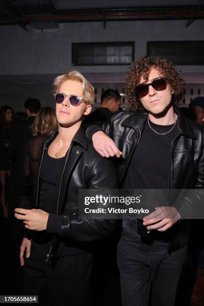 Cesar de Rummel and Dorian Lauduique attend the launch of MYSLF by YSL Beauty on September 27, 2023 in Paris, France.
