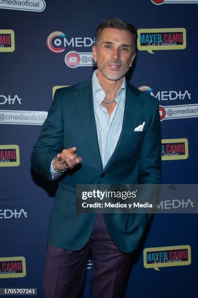 Sergio Mayer poses for photo during a press conference on September 27, 2023 in Mexico City, Mexico.
